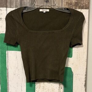 Madewell Olive Knit Crop